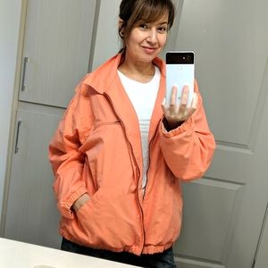 Vintage Geoffrey Beene Coral Windbreaker Sz L